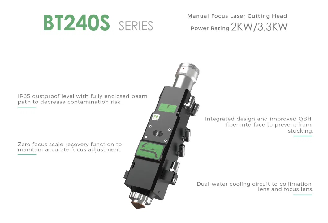 Swiss Raytools Bt240s Bt210s Bt220 Manual Focus Laser Cutting Head 1.5kw/3kw for Fiber Laser Cutting Machine